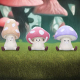 Three Wise Toadstool Figurines in See no Hear no Speak no evil: 1 - Figurines Small (Under 15cm) By NN Designs