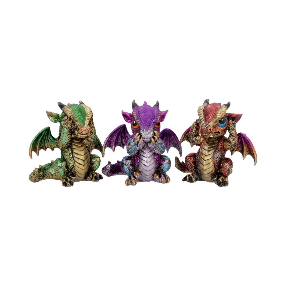 Three Wiselings Figurines Dragon Dragonling Ornaments: 2 - Figures & Collectables By Gift Moments
