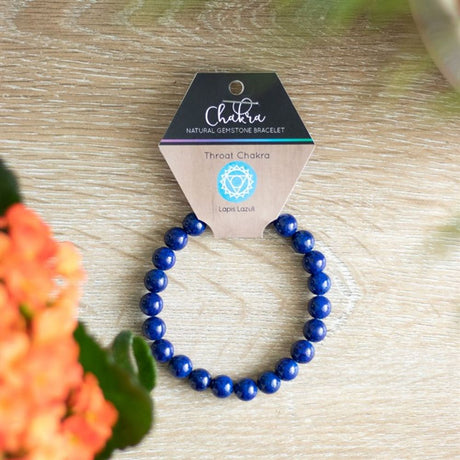 Throat Chakra Lapis Lazuli Gemstone Bracelet: 1 - Bracelets By Gift Moments
