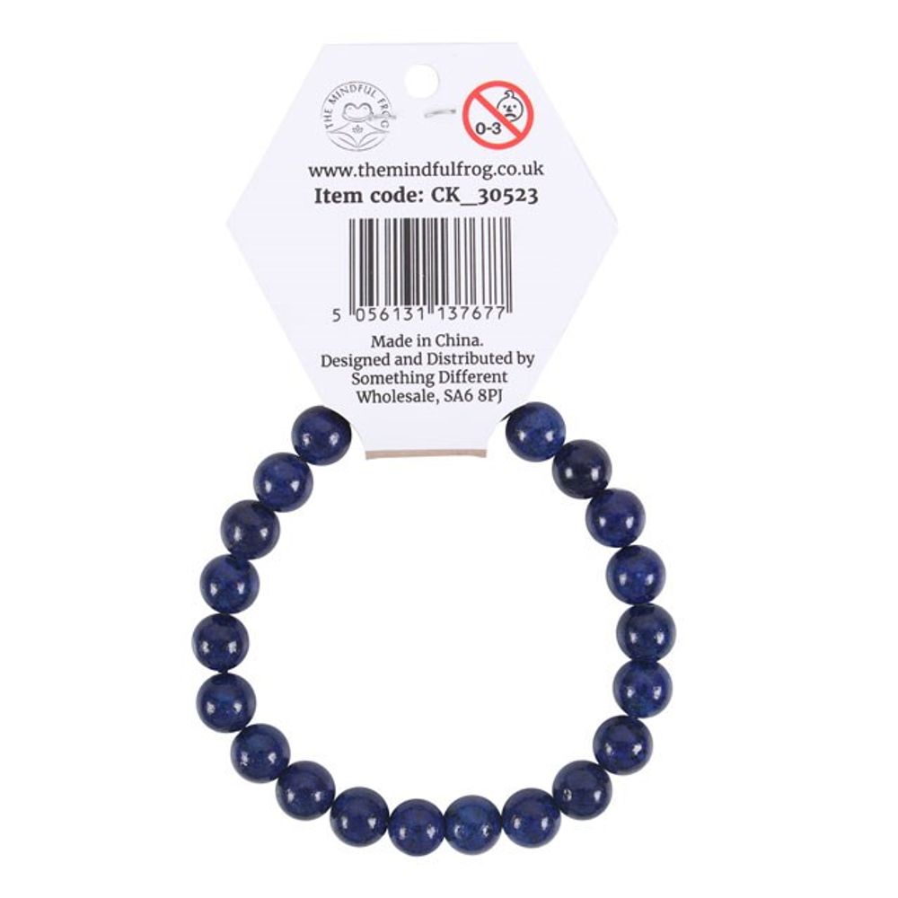 Throat Chakra Lapis Lazuli Gemstone Bracelet: 3 - Bracelets By Gift Moments