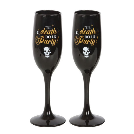 Til Death Do Us Party Champagne Flute Set: 2 - Champagne Flutes By Gift Moments
