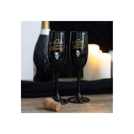 Til Death Do Us Party Champagne Flute Set: 6 - Champagne Flutes By Gift Moments