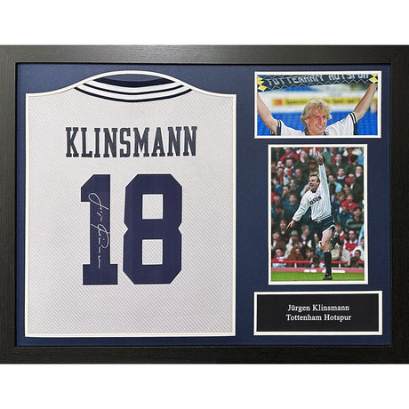 Framed Jurgen Klinsmann Signed Tottenham Shirt: 1 - Signed Memorabilia By Tottenham Hotspur