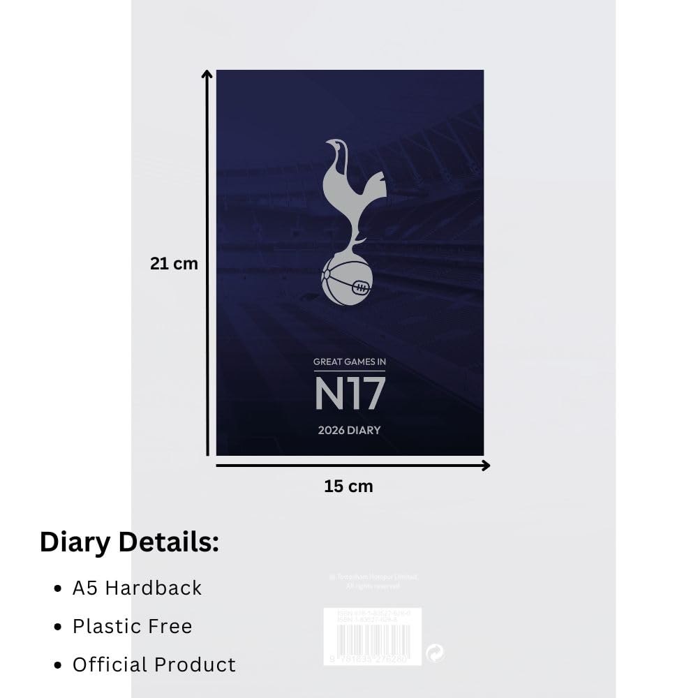 Tottenham Hotspur FC A5 Diary 2026: 5 - Diaries By Tottenham Hotspur