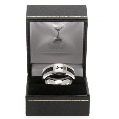 Tottenham Hotspur FC Black Inlay Ring Large: 2 - Jewellery By Tottenham Hotspur
