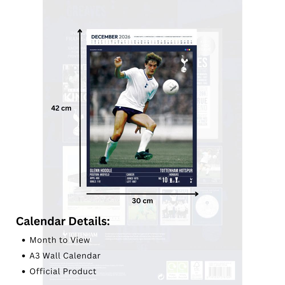 Tottenham Hotspur FC Deluxe Calendar 2026: 7 - Calendars By Tottenham Hotspur
