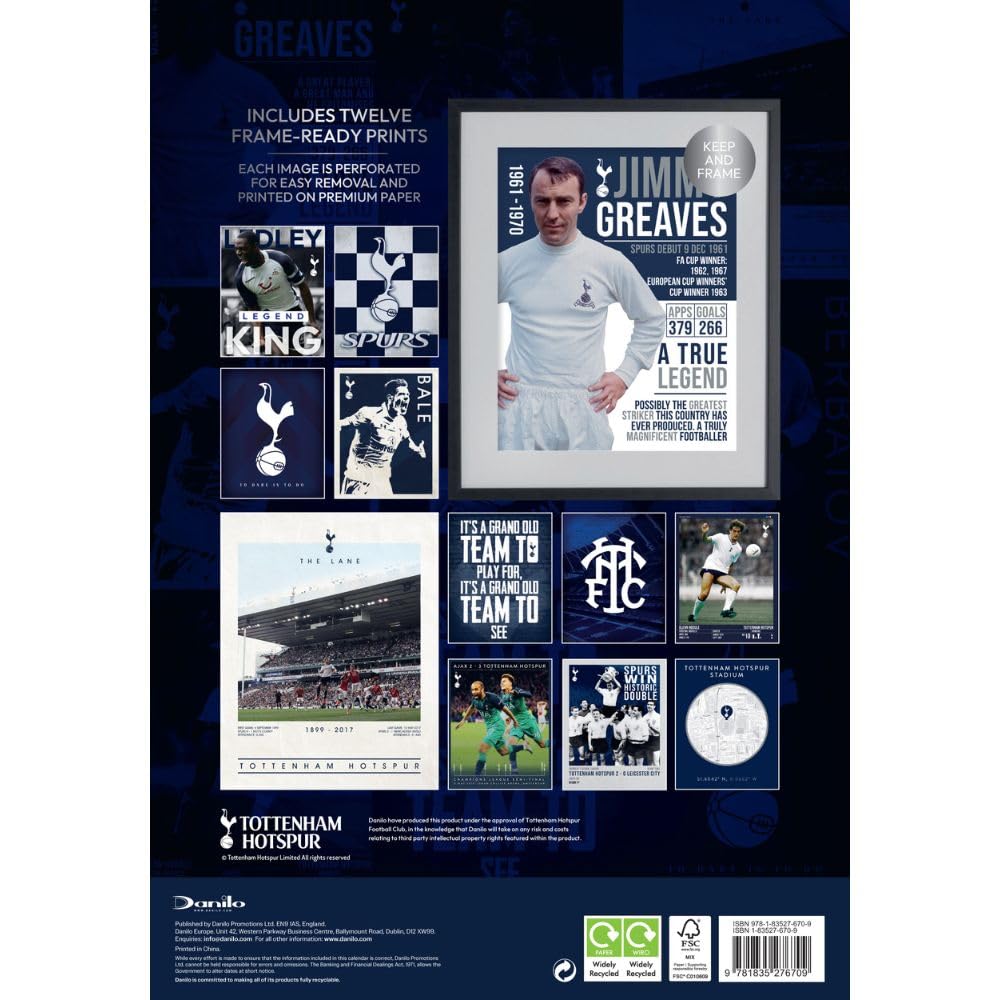 Tottenham Hotspur FC Deluxe Calendar 2026: 5 - Calendars By Tottenham Hotspur