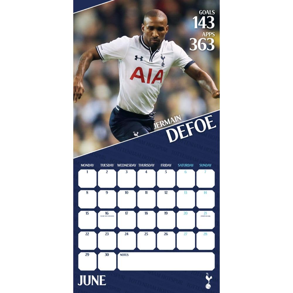 Tottenham Hotspur FC Legends Square Calendar 2026: 3 - Calendars By Tottenham Hotspur