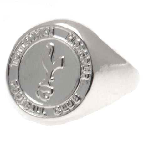 Tottenham Hotspur FC Silver Plated Crest Ring Large: 1 - Jewellery By Tottenham Hotspur