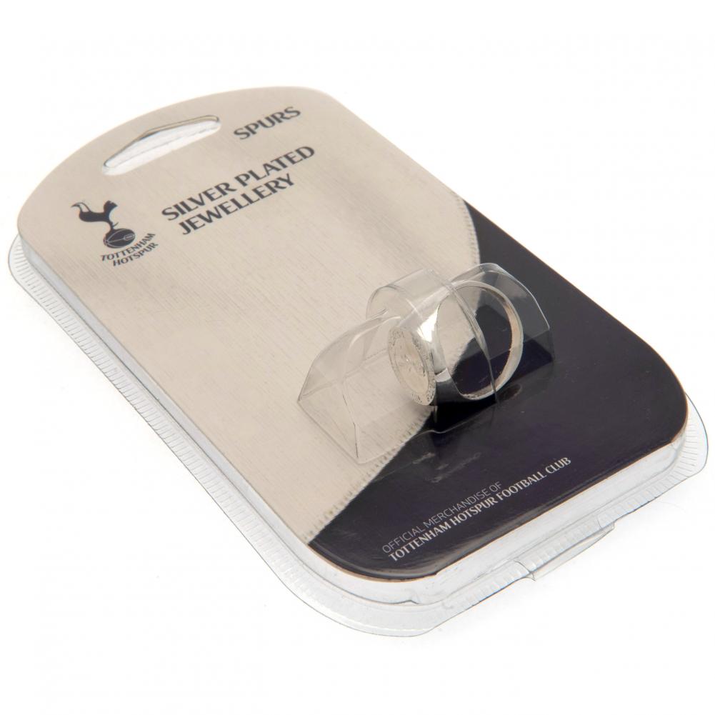 Tottenham Hotspur FC Silver Plated Crest Ring Small: 2 - Jewellery By Tottenham Hotspur