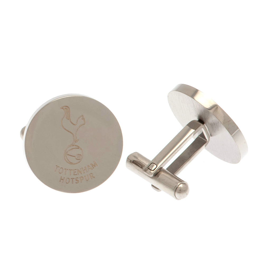 Tottenham Hotspur FC Stainless Steel Round Cufflinks: 2 - Cufflinks & Tie Slides By Tottenham Hotspur