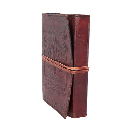 Tree Of Life Bound Red Leather Embossed Journal 18 x 25cm: 3 - Leather Journals By Gift Moments