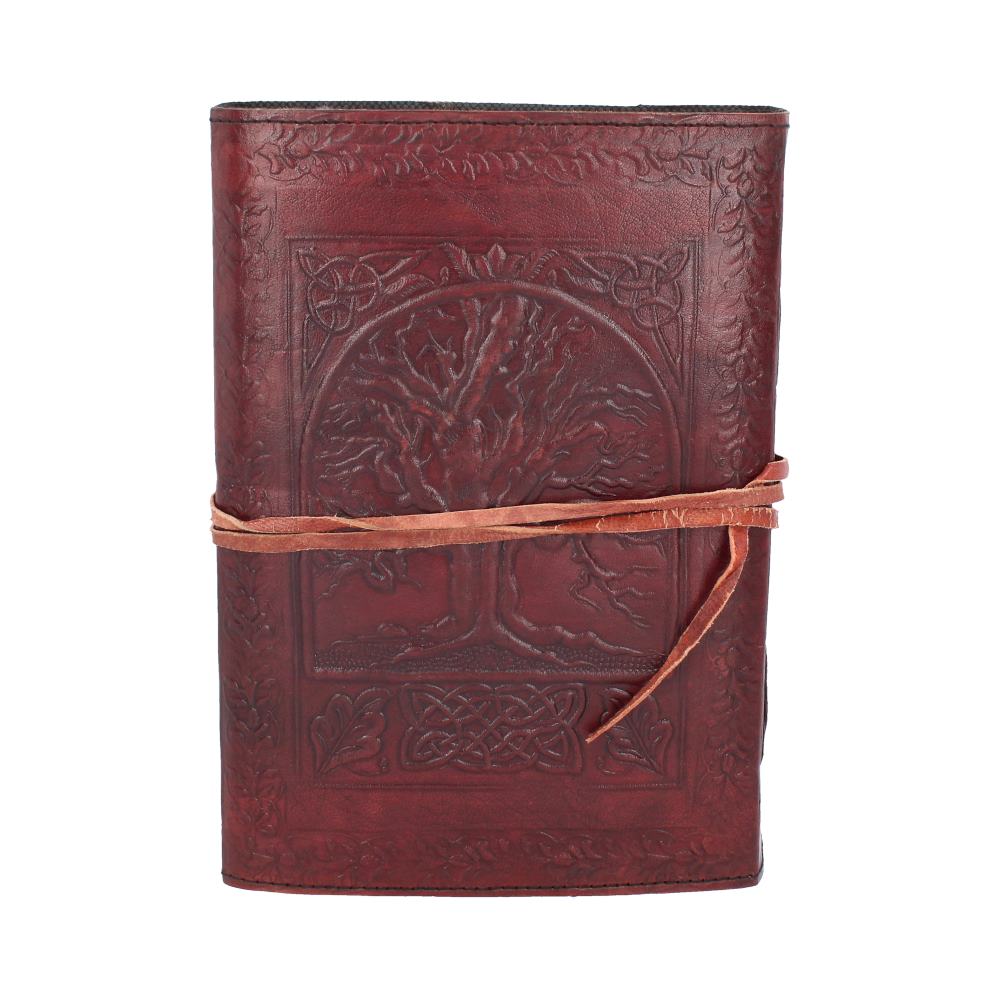 Tree Of Life Bound Red Leather Embossed Journal 18 x 25cm: 5 - Leather Journals By Gift Moments