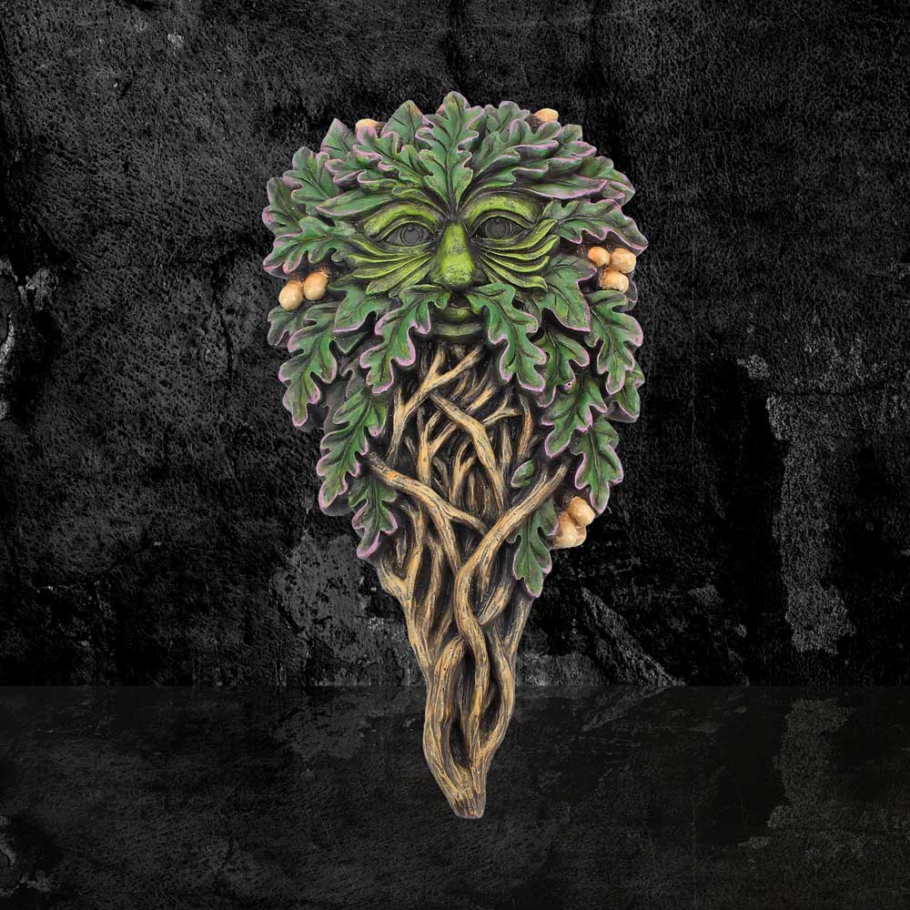 Tree Spirit Wall Plaque All Seeing Oak 29cm: 1 - Wall Hanging Sculptures By NN Designs