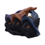 Trio of Mischief Witches Cats Figurine: 3 - Figurines Medium (15-29cm) By NN Designs