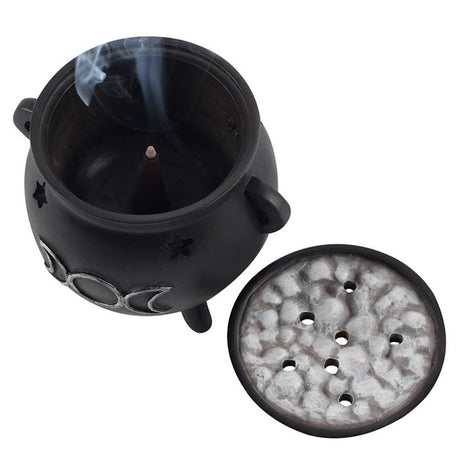 Triple Moon Cauldron Incense Cone Holder: 4 - Incense Holders By Gift Moments