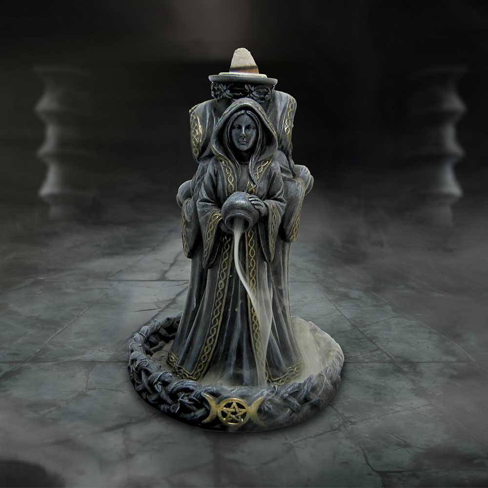 Triple Moon Goddess Backflow Incense Burner 15.5cm: 1 - Incense Holders By Gift Moments