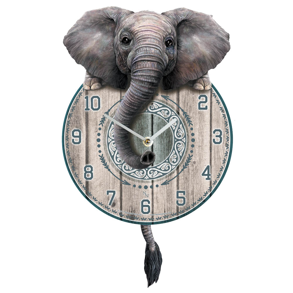 Trunkin’ Tickin’ Elephant Pendulum Clock: 2 - Clocks By NN Designs