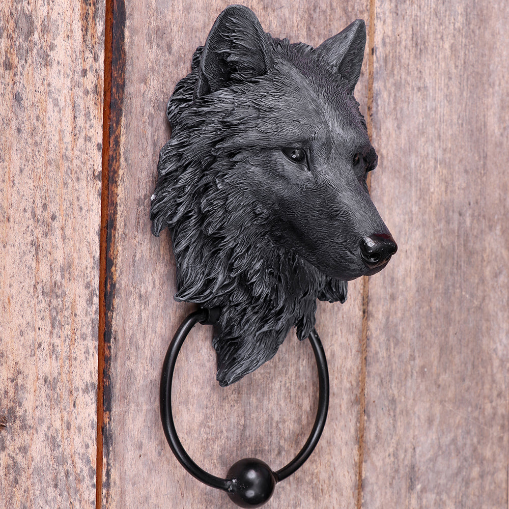 Dark Guardian Wolf Black Canine Door Knocker - Shop Door Knockers At Gift Moments - 1