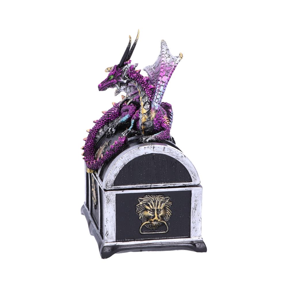 Reptilian Riches Dragon Sitting on a Treasure Chest Storage Box - Shop Boxes At Gift Moments - 2