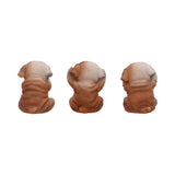 Three Wise Bulldogs Figurines (Set of 3) - Shop Figurines Small (Under 15cm) At Gift Moments - 4