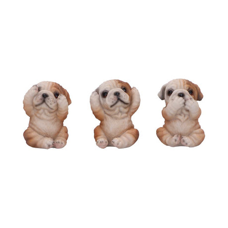 Three Wise Bulldogs Figurines (Set of 3) - Shop Figurines Small (Under 15cm) At Gift Moments - 2