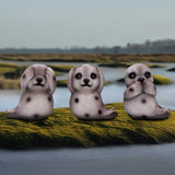 Three Wise Seals Decorative Resin Figurine Set