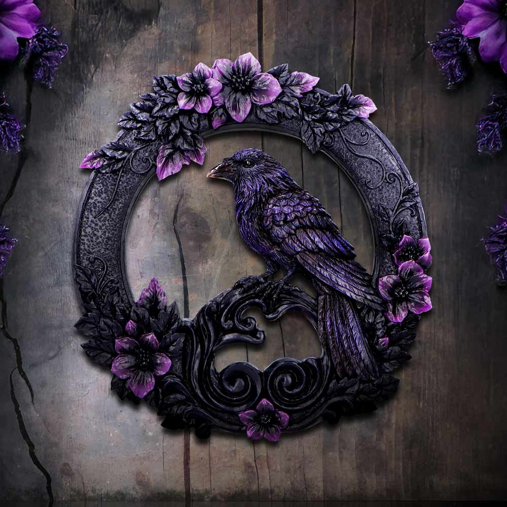 Watcher of the Veil Raven Wall Hanger - Shop Wall Hanging Sculptures At Gift Moments - 1