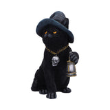 Witch Cat Lantern Figurine