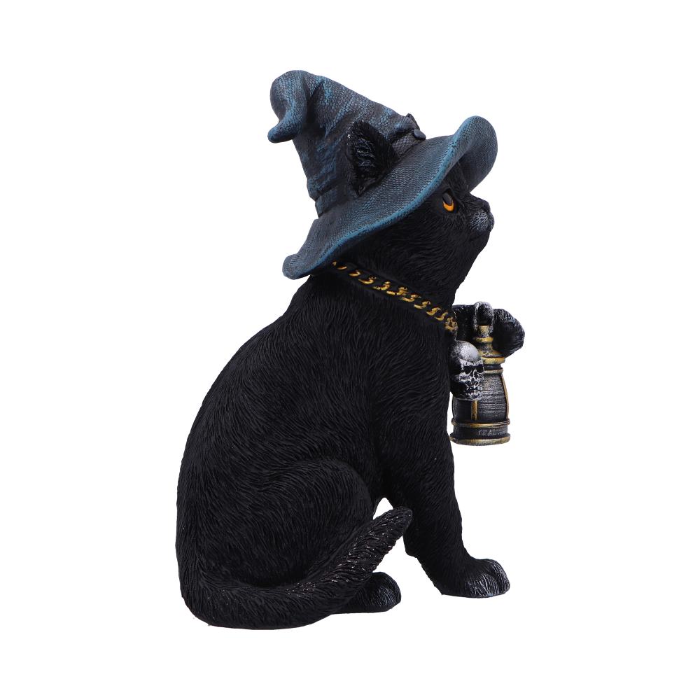 Witch Cat Lantern Figurine