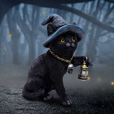 Witch Cat Lantern Figurine - Shop Figurines Medium (15-29cm) At Gift Moments - 1