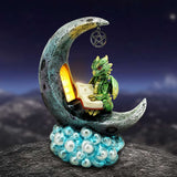 Moonbound Scholar LED Dragon Figurine 21.2cm