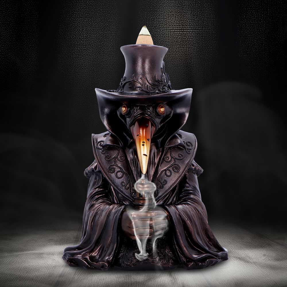 Miasma Plague Doctor Backflow Incense Burner 17.8cm - Shop Incense Holders At Gift Moments - 1
