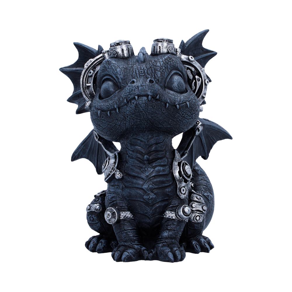 Coglet Black Steampunk Dragon 17.7cm - Shop Figurines Medium (15-29cm) At Gift Moments - 2