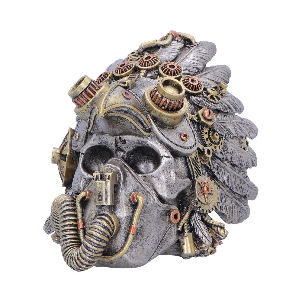 Steampunk Feather Skull 15.7cm - Shop Figurines Medium (15-29cm) At Gift Moments - 3