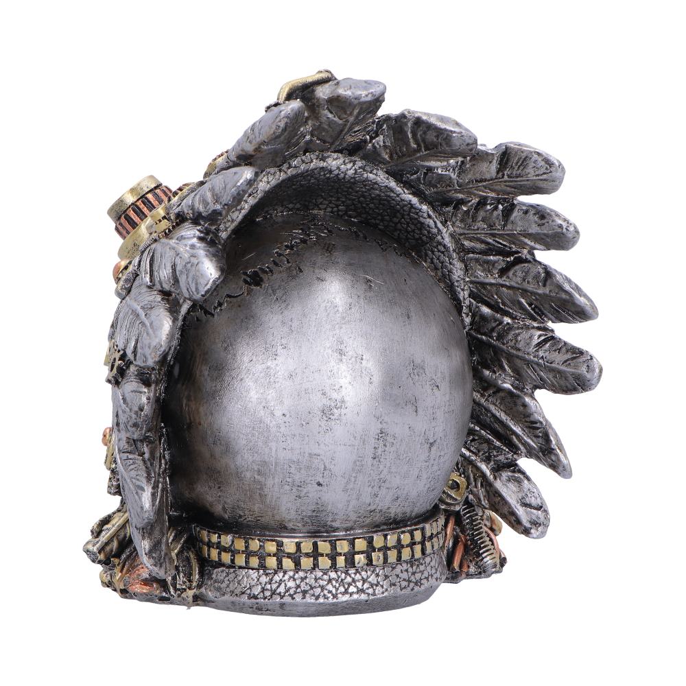 Steampunk Feather Skull 15.7cm - Shop Figurines Medium (15-29cm) At Gift Moments - 4