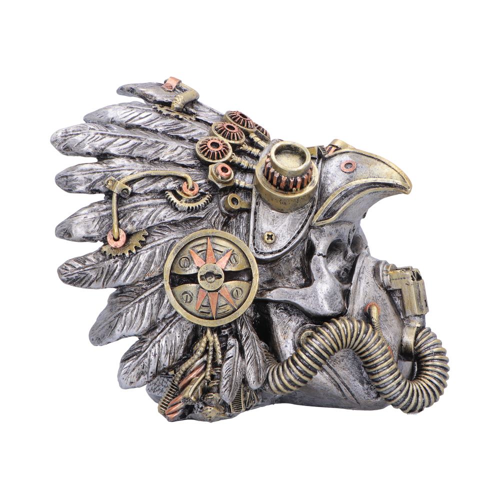 Steampunk Feather Skull 15.7cm - Shop Figurines Medium (15-29cm) At Gift Moments - 5