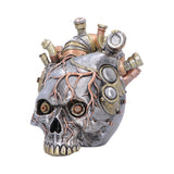 Cardiac Cranium Steampunk Silver Skull 17.5cm - Shop Figurines Medium (15-29cm) At Gift Moments - 3