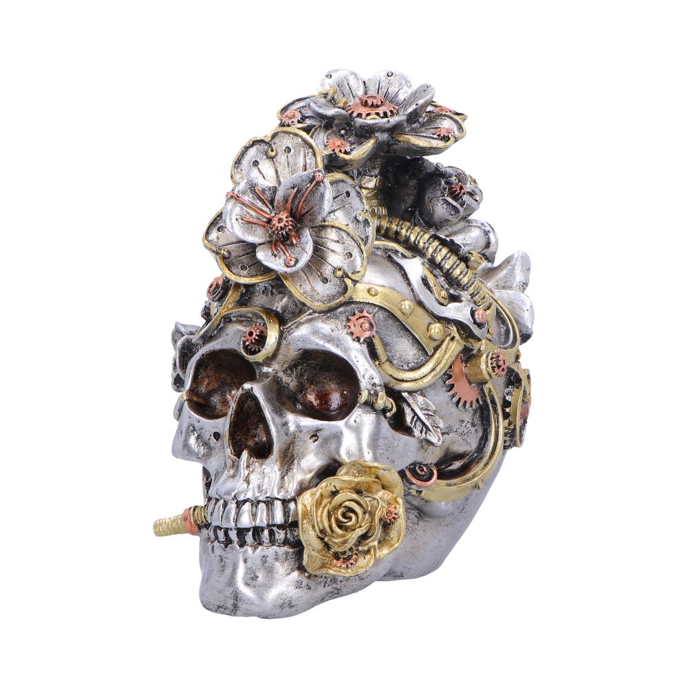 Clockwork Bloom Steampunk Skull 16cm - Shop Figurines Medium (15-29cm) At Gift Moments - 3