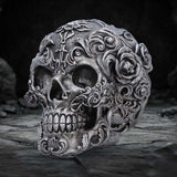 Gilded Memento Gothic Skull Figurine 12.2cm - Shop Figurines Medium (15-29cm) At Gift Moments - 1