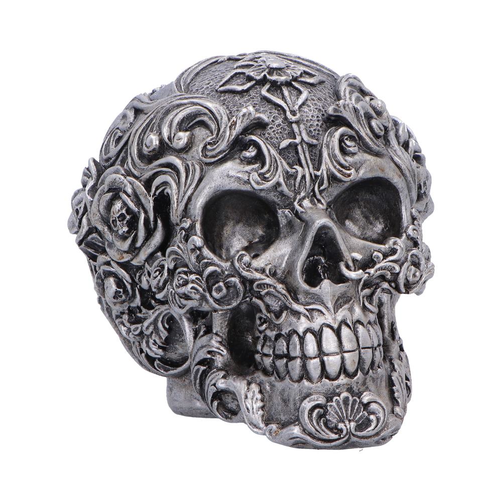 Gilded Memento Gothic Skull Figurine 12.2cm - Shop Figurines Medium (15-29cm) At Gift Moments - 2