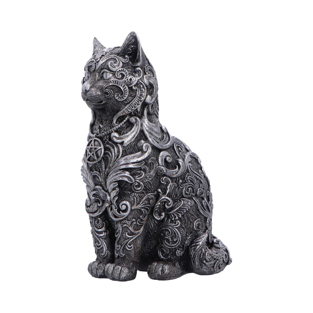 Hexbound Familiar Silver Cat Figurine 23cm - Shop Figurines Medium (15-29cm) At Gift Moments - 3