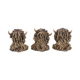 Three Wise Gold Highland Cows 7.5cm - Shop Figurines Small (Under 15cm) At Gift Moments - 5