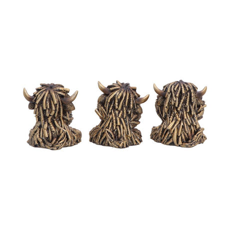 Three Wise Gold Highland Cows 7.5cm - Shop Figurines Small (Under 15cm) At Gift Moments - 5