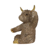 Gold Highland Cow Wine Bottle Holder 26.8cm - Shop Guzzlers & Wine Bottle Holders At Gift Moments - 3