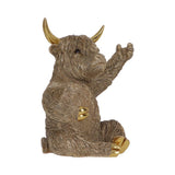 Gold Highland Cow Wine Bottle Holder 26.8cm - Shop Guzzlers & Wine Bottle Holders At Gift Moments - 5