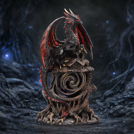 Light-up Red and Black Dragon Hollow Figurine 23.5cm - Shop Figurines Medium (15-29cm) At Gift Moments - 1
