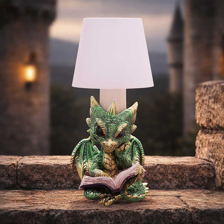 Green Book Dragon Lamp 24.4cm - Shop Lamps At Gift Moments - 1