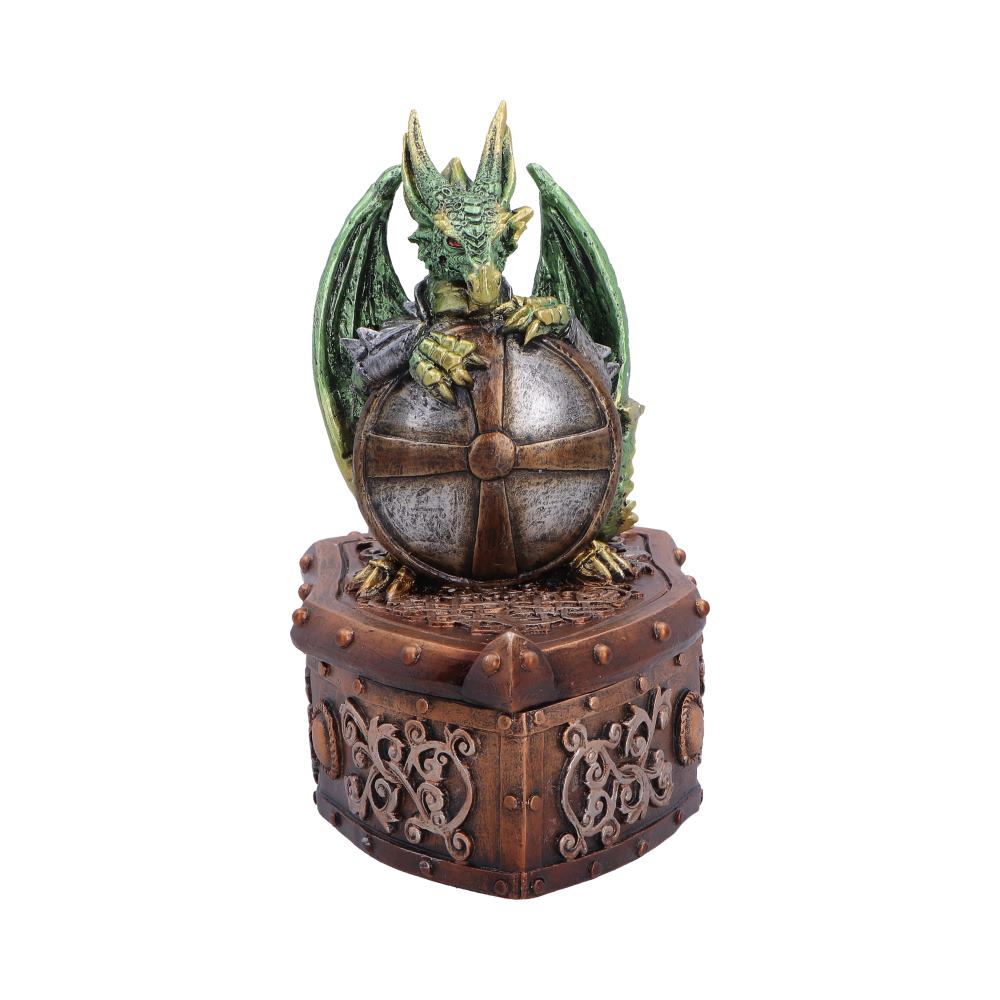 Green Dragon Shield on Shield Box 13.4cm - Shop Boxes At Gift Moments - 2