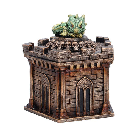 Green Dragon on Castle Crypt Box 12.5cm - Shop Boxes At Gift Moments - 5